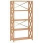 vidaXL Regal mit 5 Böden 80x30x146 cm Massivholz Eiche vidaXL Regal mit 5 Böden 80x30x146 cm Massivholz Eiche