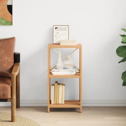 vidaXL Regal mit 3 Böden 40x30x78 cm Massivholz Eiche