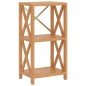vidaXL Regal mit 3 Böden 40x30x78 cm Massivholz Eiche vidaXL Regal mit 3 Böden 40x30x78 cm Massivholz Eiche