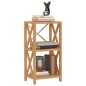 vidaXL Regal mit 3 Böden 40x30x78 cm Massivholz Eiche vidaXL Regal mit 3 Böden 40x30x78 cm Massivholz Eiche