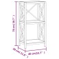 vidaXL Regal mit 3 Böden 40x30x78 cm Massivholz Eiche vidaXL Regal mit 3 Böden 40x30x78 cm Massivholz Eiche
