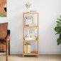 vidaXL Regal mit 4 Böden 40x30x112 cm Massivholz Eiche vidaXL Regal mit 4 Böden 40x30x112 cm Massivholz Eiche