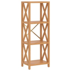 vidaXL Regal mit 4 Böden 40x30x112 cm Massivholz Eiche