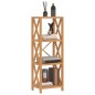 vidaXL Regal mit 4 Böden 40x30x112 cm Massivholz Eiche vidaXL Regal mit 4 Böden 40x30x112 cm Massivholz Eiche