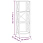 vidaXL Regal mit 4 Böden 40x30x112 cm Massivholz Eiche vidaXL Regal mit 4 Böden 40x30x112 cm Massivholz Eiche