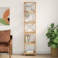 vidaXL Regal mit 6 Böden 40x30x181 cm Massivholz Eiche