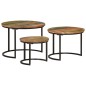vidaXL Satztische 3 Stk. Recyceltes Massivholz vidaXL Satztische 3 Stk. Recyceltes Massivholz
