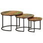 vidaXL Satztische 3 Stk. Recyceltes Massivholz vidaXL Satztische 3 Stk. Recyceltes Massivholz