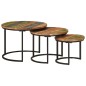 vidaXL Satztische 3 Stk. Recyceltes Massivholz vidaXL Satztische 3 Stk. Recyceltes Massivholz
