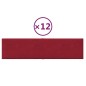 Wandpaneele 12 Stk. Weinrot 60x15 cm Samt 1,08 m² Wandpaneele 12 Stk. Weinrot 60x15 cm Samt 1,08 m²