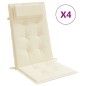 vidaXL Hochlehner-Auflagen 4 Stk. Creme Oxford-Gewebe vidaXL Hochlehner-Auflagen 4 Stk. Creme Oxford-Gewebe