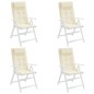 vidaXL Hochlehner-Auflagen 4 Stk. Creme Oxford-Gewebe vidaXL Hochlehner-Auflagen 4 Stk. Creme Oxford-Gewebe