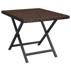 vidaXL Klapptisch Braun 45x35x32 cm Poly Rattan