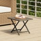 vidaXL Klapptisch Grau 45x35x32 cm Poly Rattan vidaXL Klapptisch Grau 45x35x32 cm Poly Rattan