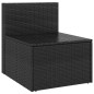 vidaXL Garten-Mittelsofas mit Kissen 2 Stk. Schwarz Poly Rattan vidaXL Garten-Mittelsofas mit Kissen 2 Stk. Schwarz Poly Rattan