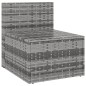 vidaXL Garten-Mittelsofas mit Kissen 2 Stk. Grau Poly Rattan vidaXL Garten-Mittelsofas mit Kissen 2 Stk. Grau Poly Rattan