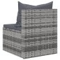 vidaXL Garten-Mittelsofas mit Kissen 2 Stk. Grau Poly Rattan vidaXL Garten-Mittelsofas mit Kissen 2 Stk. Grau Poly Rattan