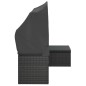 vidaXL 3-Sitzer-Gartensofa mit Dach und Fußhocker Schwarz Poly Rattan vidaXL 3-Sitzer-Gartensofa mit Dach und Fußhocker Schwarz Poly Rattan