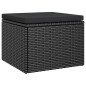 vidaXL 3-Sitzer-Gartensofa mit Dach und Fußhocker Schwarz Poly Rattan vidaXL 3-Sitzer-Gartensofa mit Dach und Fußhocker Schwarz Poly Rattan