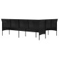 vidaXL Gartensofa in L-Form mit Kissen Schwarz Poly Rattan vidaXL Gartensofa in L-Form mit Kissen Schwarz Poly Rattan