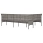 vidaXL Gartensofa in L-Form mit Kissen Grau Poly Rattan vidaXL Gartensofa in L-Form mit Kissen Grau Poly Rattan