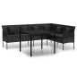 vidaXL 2-tlg. Garten-Essgruppe mit Kissen Schwarz Poly Rattan vidaXL 2-tlg. Garten-Essgruppe mit Kissen Schwarz Poly Rattan