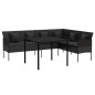 vidaXL 2-tlg. Garten-Essgruppe mit Kissen Schwarz Poly Rattan vidaXL 2-tlg. Garten-Essgruppe mit Kissen Schwarz Poly Rattan