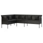 vidaXL 2-tlg. Garten-Essgruppe mit Kissen Schwarz Poly Rattan vidaXL 2-tlg. Garten-Essgruppe mit Kissen Schwarz Poly Rattan