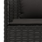 vidaXL 2-tlg. Garten-Essgruppe mit Kissen Schwarz Poly Rattan vidaXL 2-tlg. Garten-Essgruppe mit Kissen Schwarz Poly Rattan