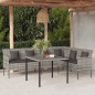 vidaXL 2-tlg. Garten-Essgruppe mit Kissen Grau Poly Rattan vidaXL 2-tlg. Garten-Essgruppe mit Kissen Grau Poly Rattan