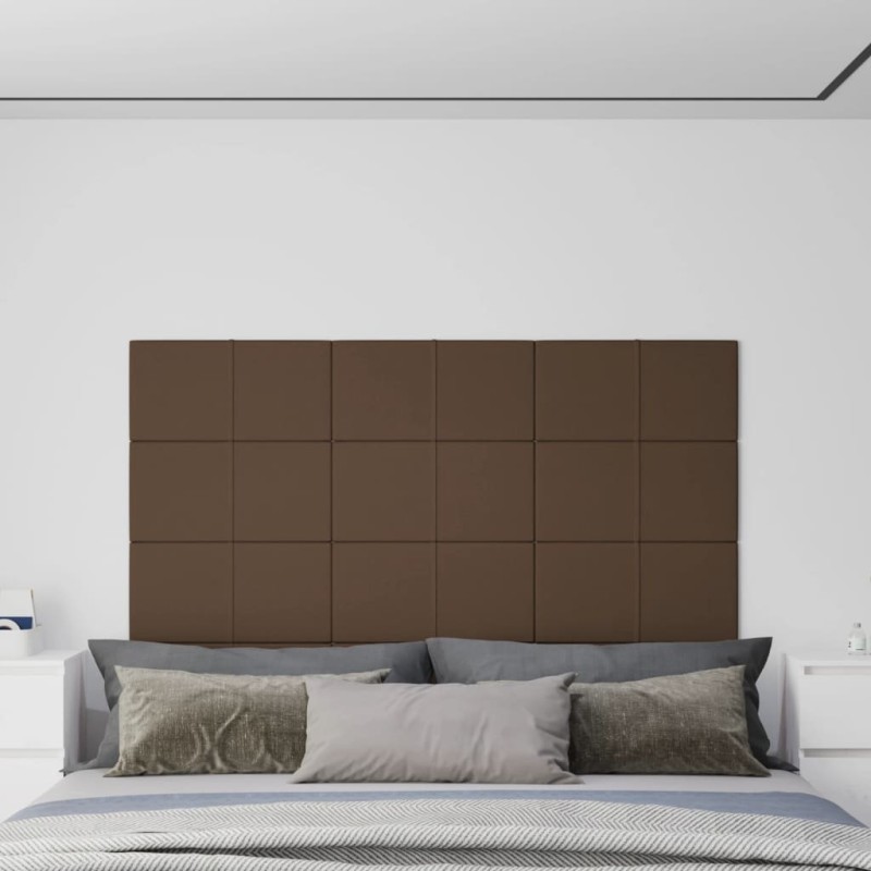 Wandpaneele 12 Stk. Braun 60x30 cm Stoff 2,16 m² Wandpaneele 12 Stk. Braun 60x30 cm Stoff 2,16 m²