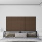 Wandpaneele 12 Stk. Braun 60x30 cm Stoff 2,16 m² Wandpaneele 12 Stk. Braun 60x30 cm Stoff 2,16 m²
