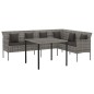 vidaXL 2-tlg. Garten-Essgruppe mit Kissen Grau Poly Rattan vidaXL 2-tlg. Garten-Essgruppe mit Kissen Grau Poly Rattan
