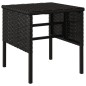 vidaXL Gartenhocker mit Kissen 4 Stk. Schwarz Poly Rattan vidaXL Gartenhocker mit Kissen 4 Stk. Schwarz Poly Rattan