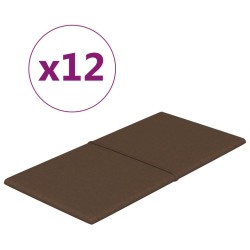 Wandpaneele 12 Stk. Braun 60x30 cm Stoff 2,16 m²