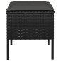 vidaXL Gartenhocker mit Kissen 4 Stk. Schwarz Poly Rattan vidaXL Gartenhocker mit Kissen 4 Stk. Schwarz Poly Rattan