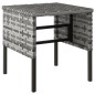 vidaXL Gartenhocker mit Kissen 4 Stk. Grau Poly Rattan vidaXL Gartenhocker mit Kissen 4 Stk. Grau Poly Rattan