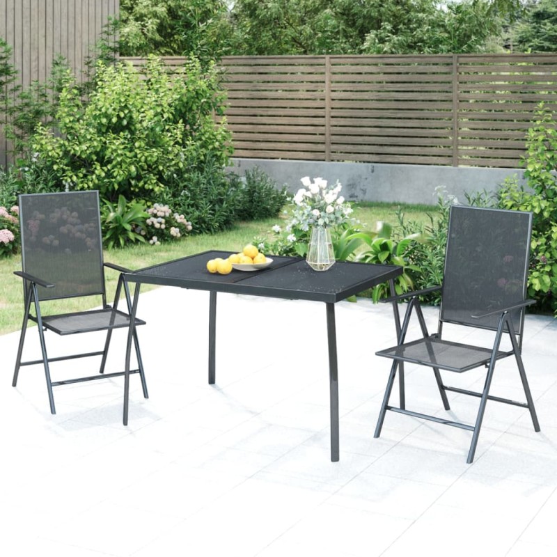 vidaXL Gartentisch Anthrazit 110x80x72 cm Stahlgitter vidaXL Gartentisch Anthrazit 110x80x72 cm Stahlgitter