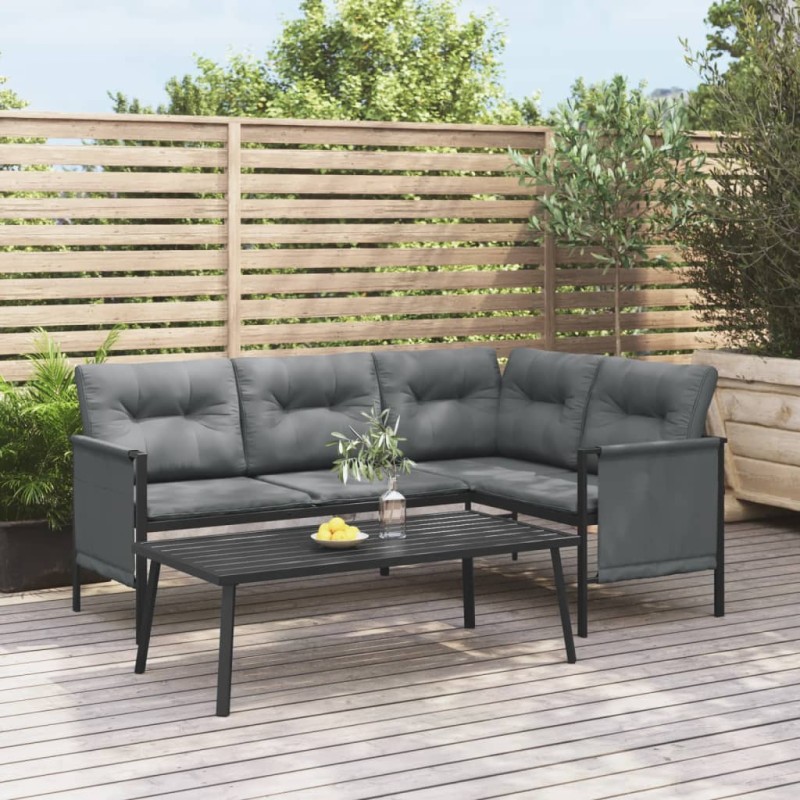 vidaXL Garten Couchtisch Anthrazit 110x55x35cm Stahl vidaXL Garten Couchtisch Anthrazit 110x55x35cm Stahl