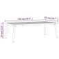 vidaXL Garten Couchtisch Anthrazit 110x55x35cm Stahl vidaXL Garten Couchtisch Anthrazit 110x55x35cm Stahl