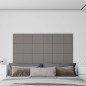 Wandpaneele 12 Stk. Hellgrau 60x30 cm Stoff 2,16 m² Wandpaneele 12 Stk. Hellgrau 60x30 cm Stoff 2,16 m²