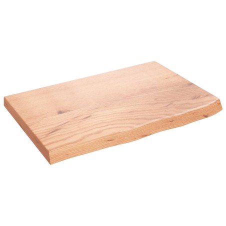 vidaXL Wandregal Hellbraun 60x40x4 cm Massivholz Eiche Behandelt