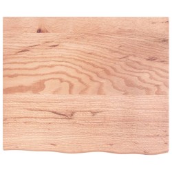 vidaXL Wandregal Hellbraun 60x50x2 cm Massivholz Eiche Behandelt