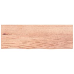 vidaXL Wandregal Hellbraun 80x30x2 cm Massivholz Eiche Behandelt