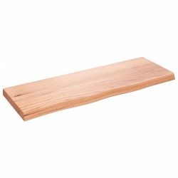 vidaXL Wandregal Hellbraun 80x30x4 cm Massivholz Eiche Behandelt