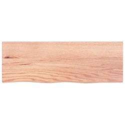 vidaXL Wandregal Hellbraun 80x30x4 cm Massivholz Eiche Behandelt