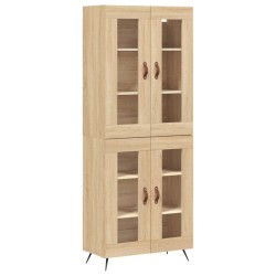 Highboard Sonoma-Eiche 69,5x34x180 cm Holzwerkstoff