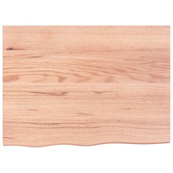 vidaXL Wandregal Hellbraun 80x60x2 cm Massivholz Eiche Behandelt