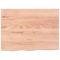 vidaXL Wandregal Hellbraun 80x60x6 cm Massivholz Eiche Behandelt