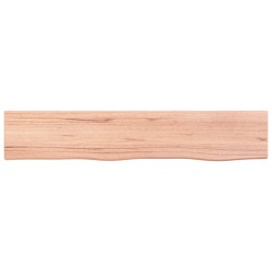 vidaXL Wandregal Hellbraun 100x20x4 cm Massivholz Eiche Behandelt